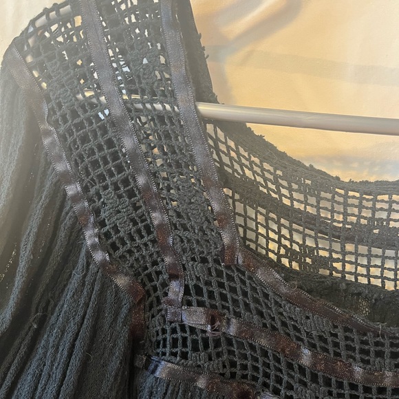 Black Chiffon long top - Picture 6 of 10